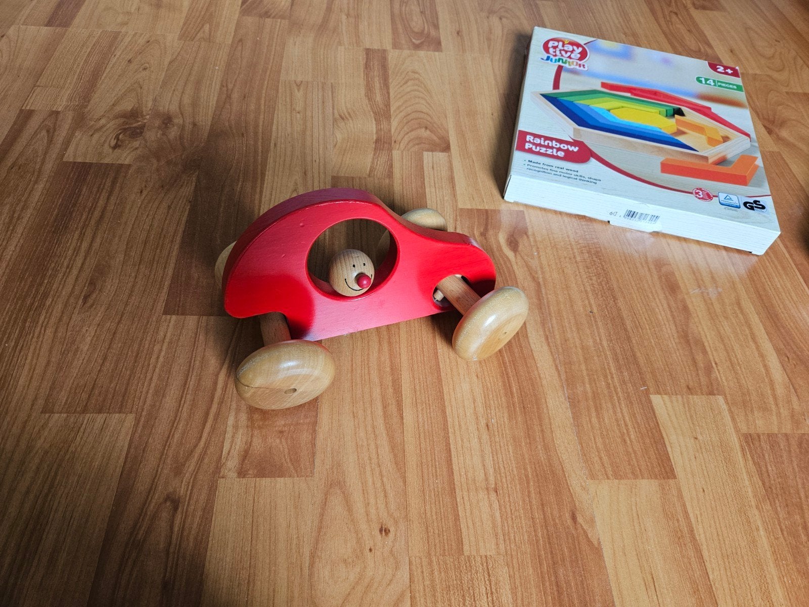 Janbibejan houten speelauto, Ophalen of Verzenden, Zo goed als nieuw