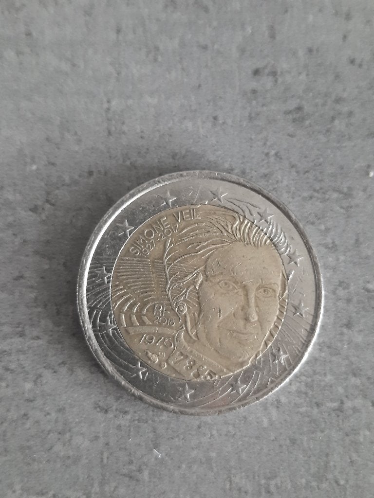 Munt 2 Euro - Frankrijk 2018 - Simone Veil, Ophalen of Verzenden, Frankrijk, 2 euro, Losse munt