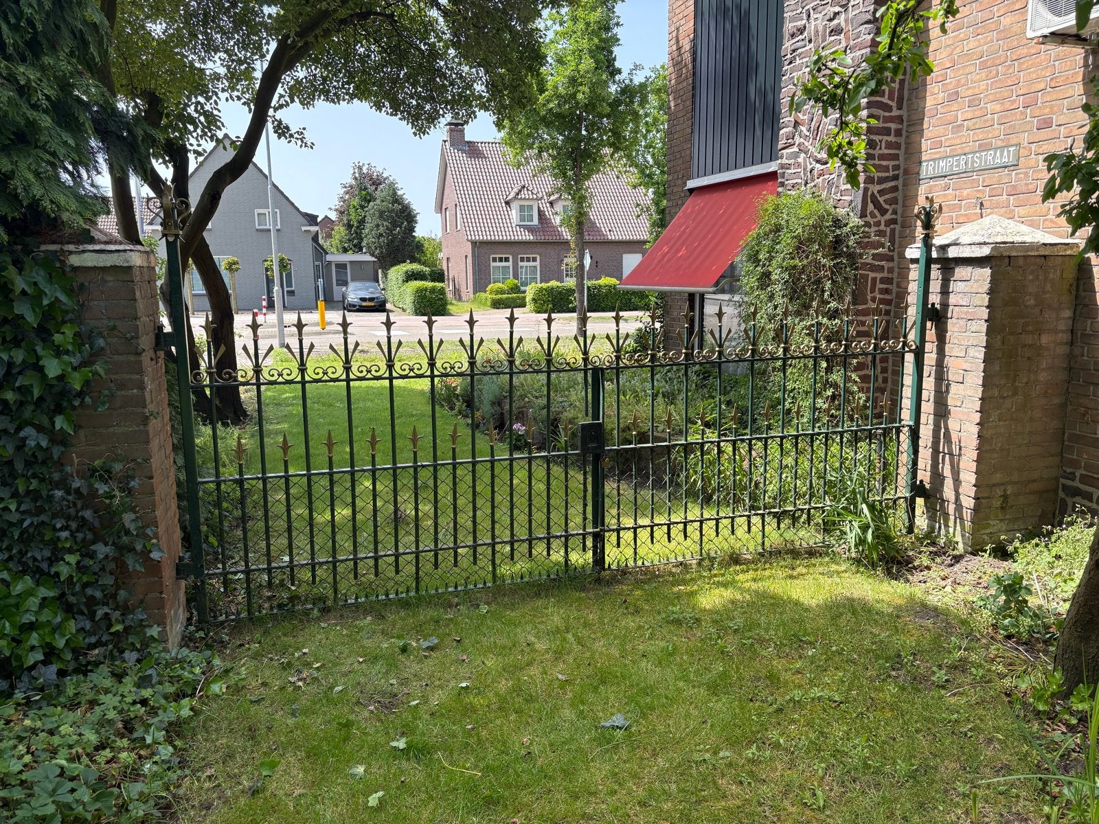 Sierhekwerkpoort - 388 cm breed, 140 cm hoog, Ophalen, Met poort, Gebruikt, Sierhekwerk