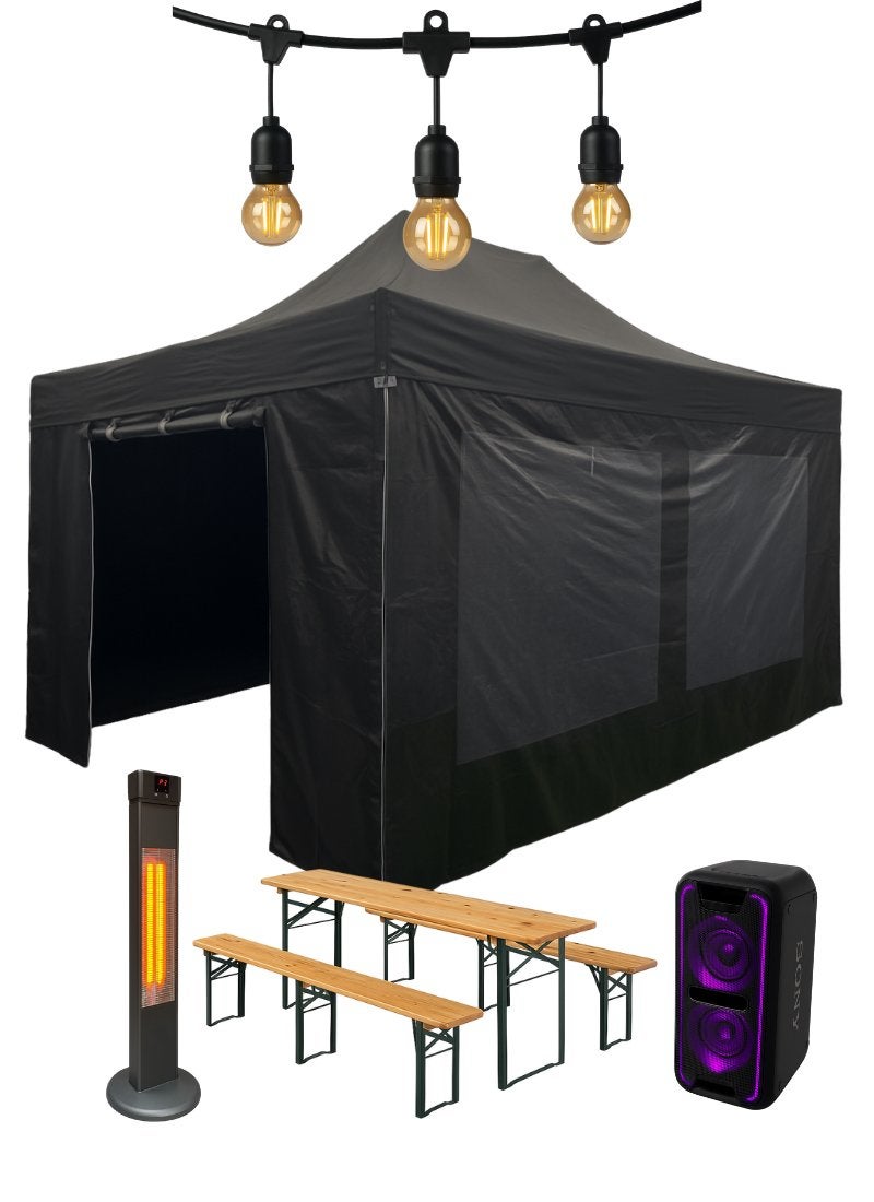 Partytentpakket Deluxe – Easy Up 3x6 meter te huur, Ophalen, Zo goed als nieuw, 5 tot 8 meter