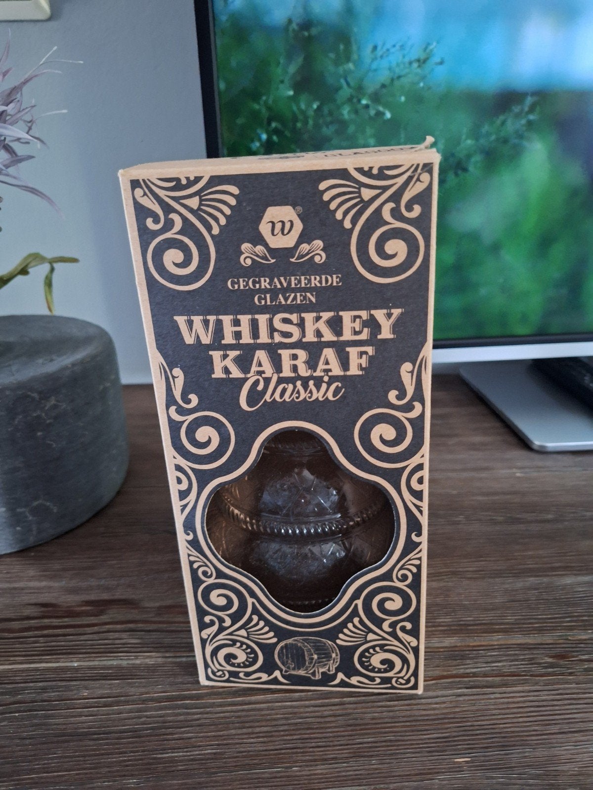 Whiskey Karaf Classic - Gegraveerd Glas, Ophalen of Verzenden, Nieuw