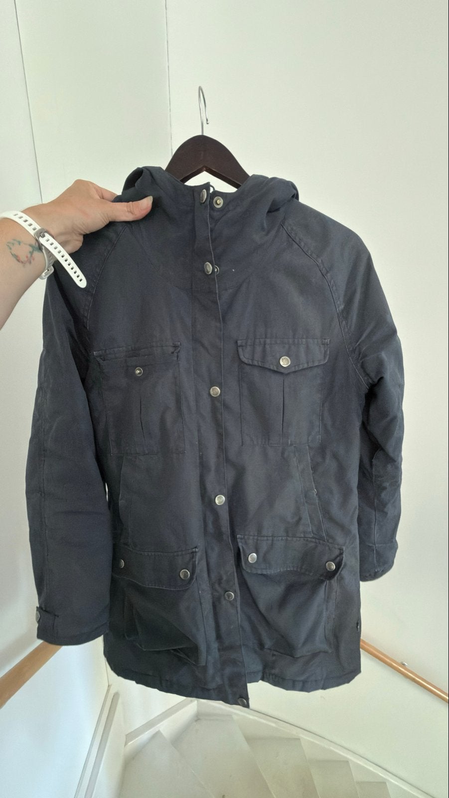 Fjällräven Greenland Winter Parka - Donkerblauw, Ophalen of Verzenden, Gedragen, Maat 36 (S), Blauw
