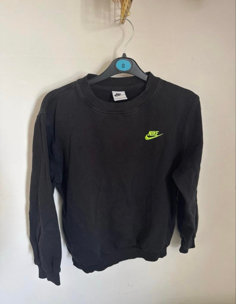 Nike trui maat 152 - Zwart met neon logo, Ophalen of Verzenden