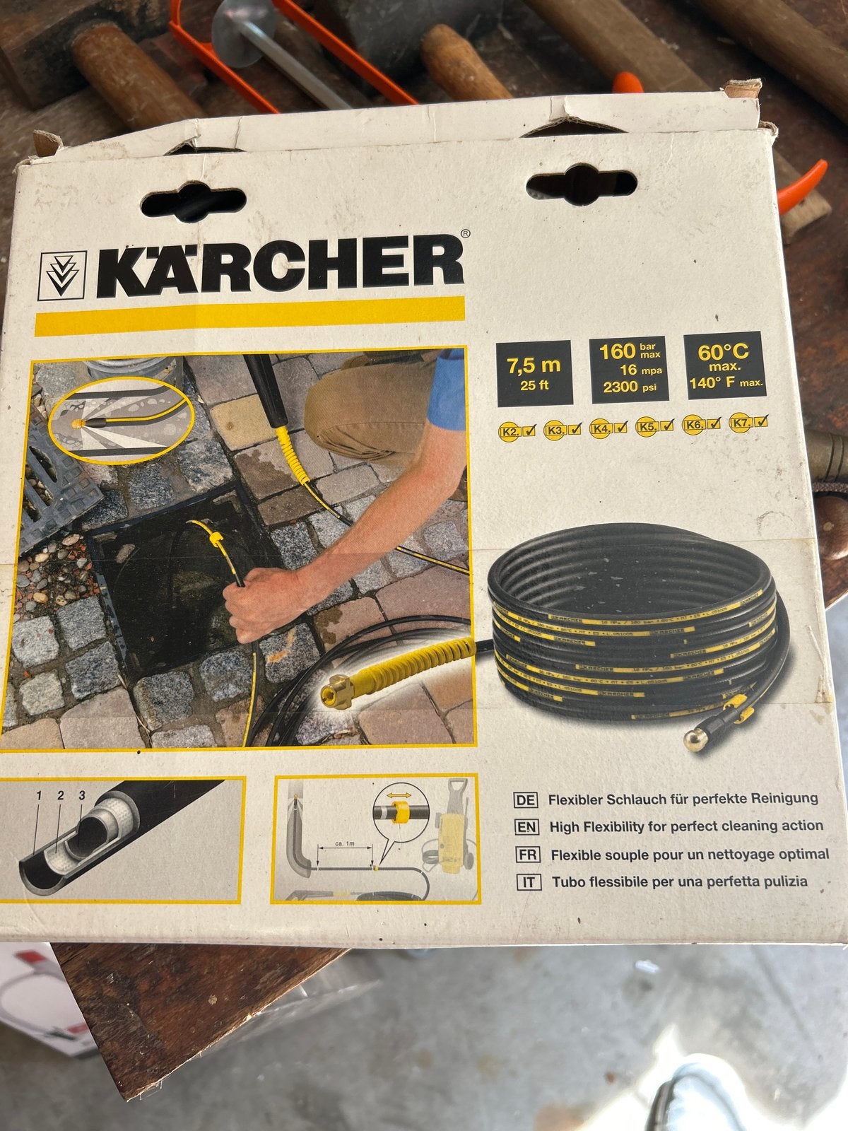 Kärcher hogedrukreiniger slang 7,5m - Nieuw in doos, Ophalen, Nieuw, Tuinslang
