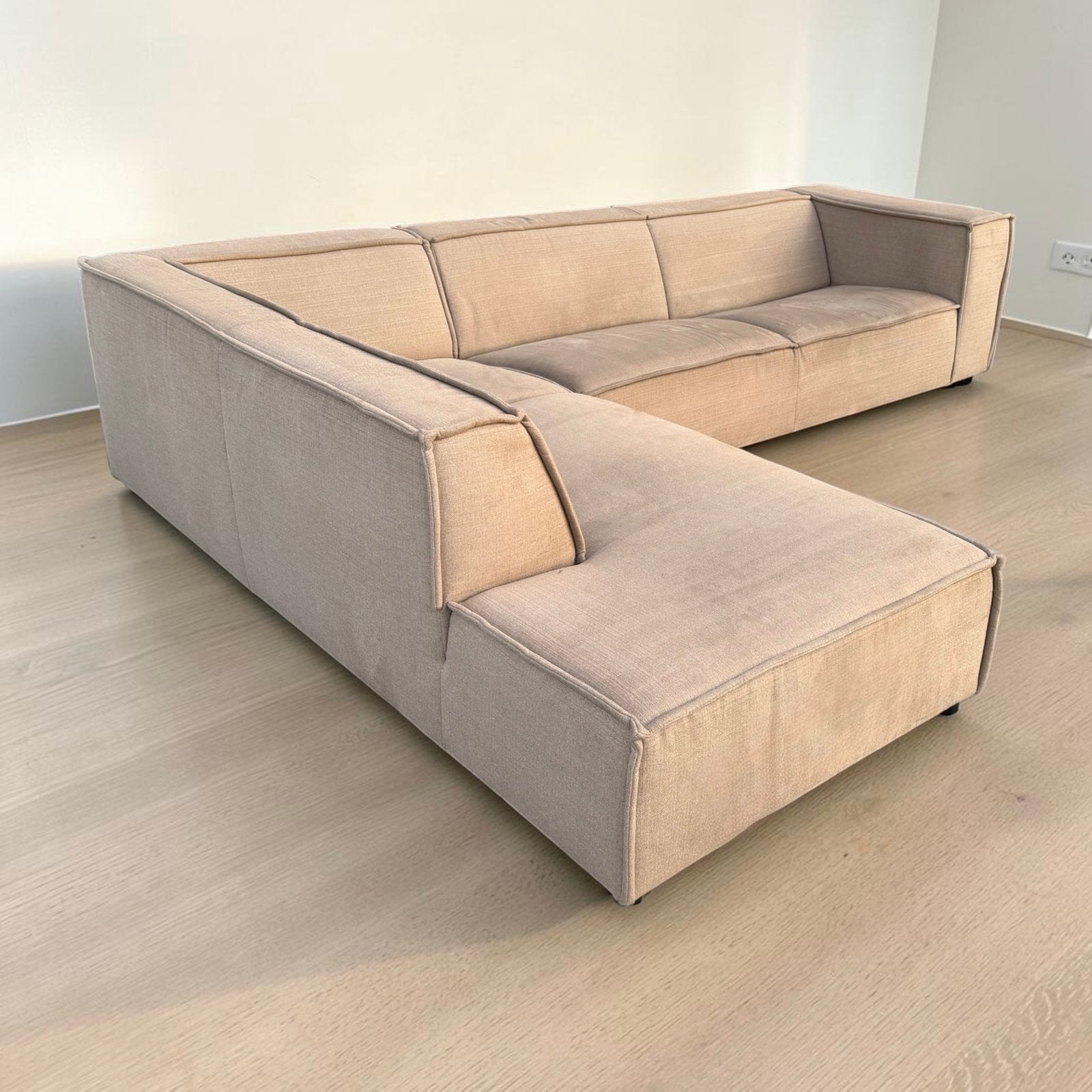 GRATIS LEVERING | BY SIDDE HOEKBANK BEIGE | GEREINIGD, 250 tot 300 cm, Hoekbank, Ophalen of Verzenden, Zo goed als nieuw