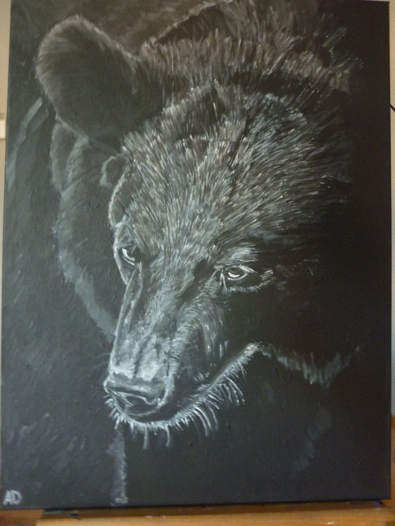 Beer, Acrylverf, Handgeschilderd, Ophalen of Verzenden, Dieren