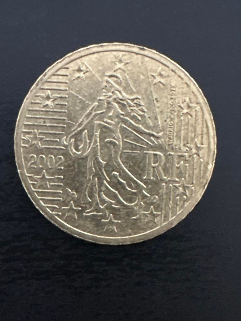 50 Cent Frankrijk 2002, Postzegels en Munten, Munten | Europa | Euromunten, Ophalen of Verzenden, Frankrijk, 50 cent, Losse munt