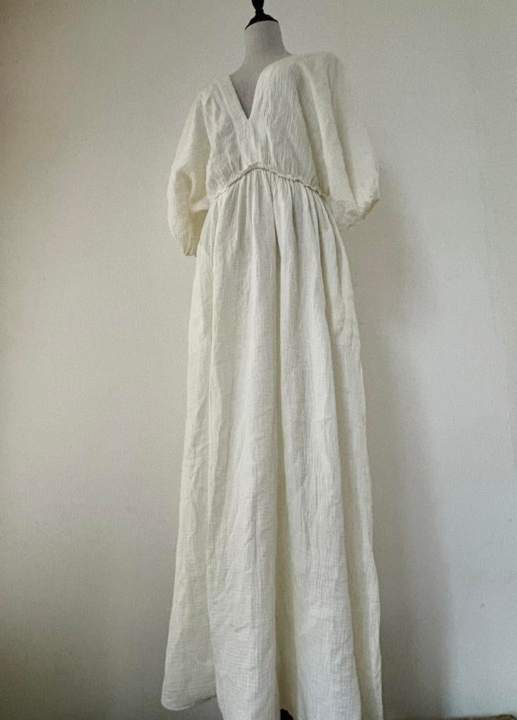 ERES (T3) twv 710,- nieuwe maxi jurk 100% katoen, Trouwjurk, Wit, Nieuw, Ophalen of Verzenden