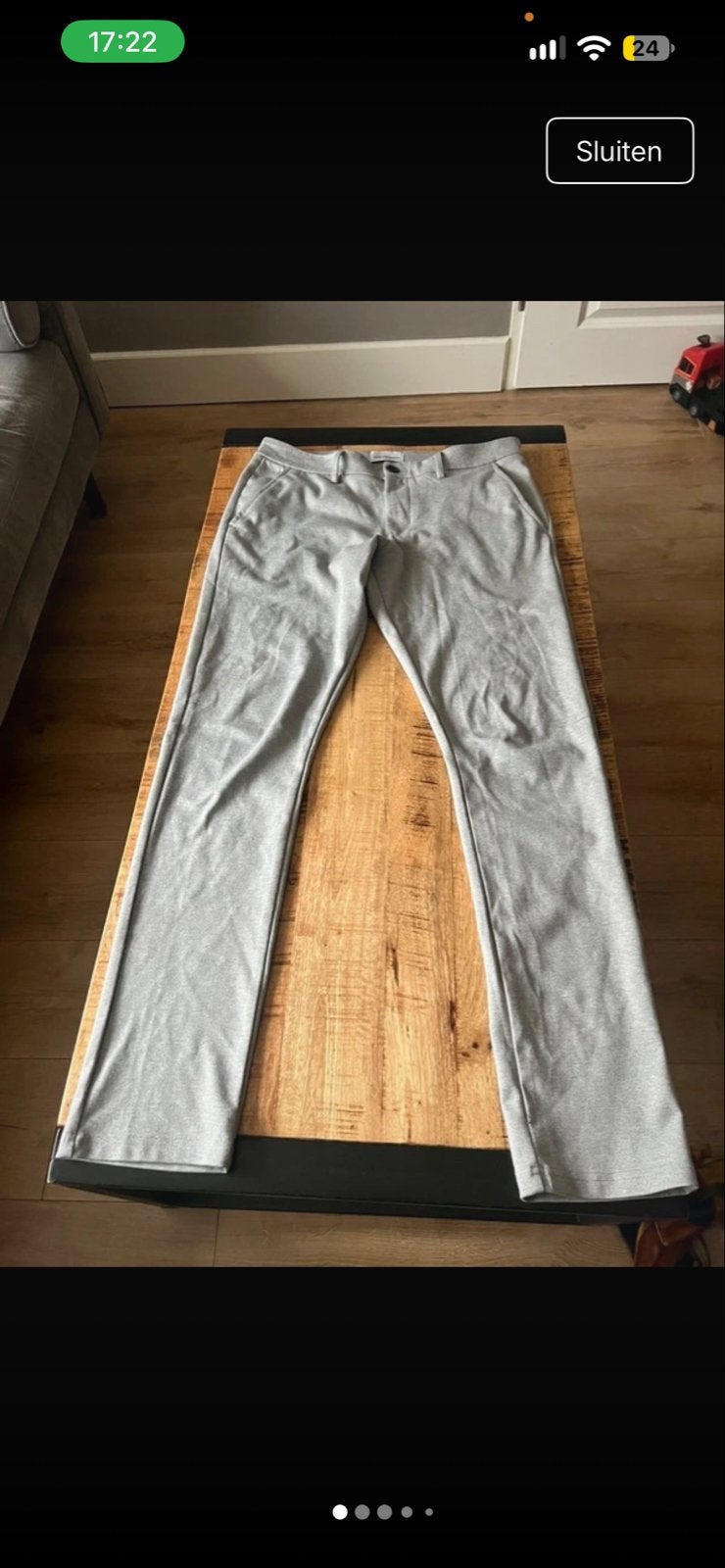 Grijze broek en colbert (pak) van By TeeShoppen, maat W34/56, Kleding | Heren, Ophalen, Gedragen, Maat 56/58 (XL), Grijs