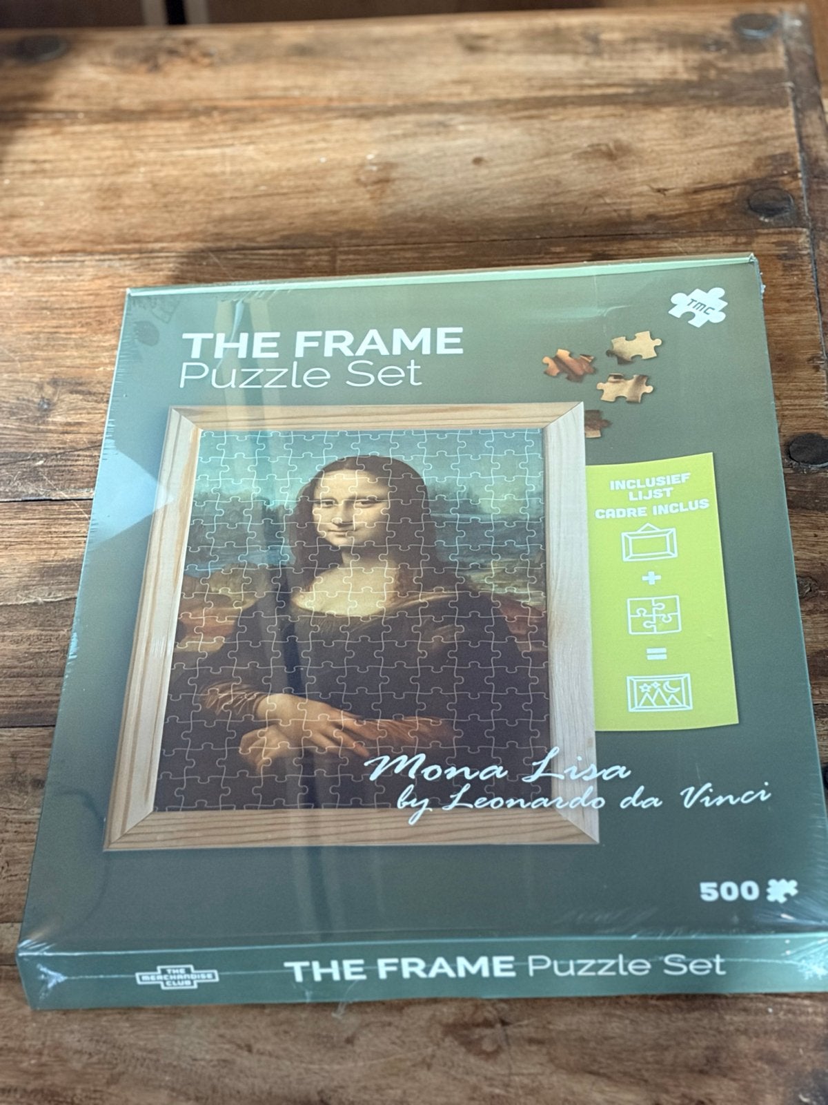 Mona Lisa Puzzel Set - The Frame Puzzle Set, Kinderen en Baby's, Ophalen of Verzenden, Meer dan 50 stukjes, Nieuw, 6 jaar of ouder