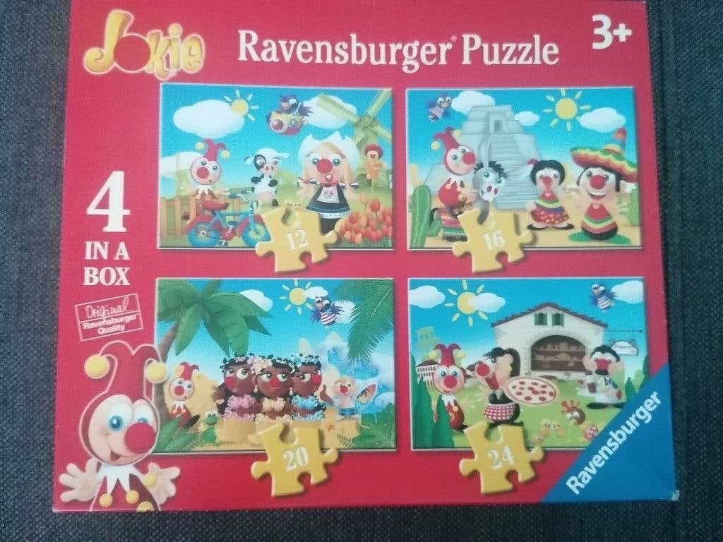 Jokie en jet efteling 4-in-1 puzzel, Kinderen en Baby's, Ophalen of Verzenden, 10 tot 50 stukjes, Zo goed als nieuw