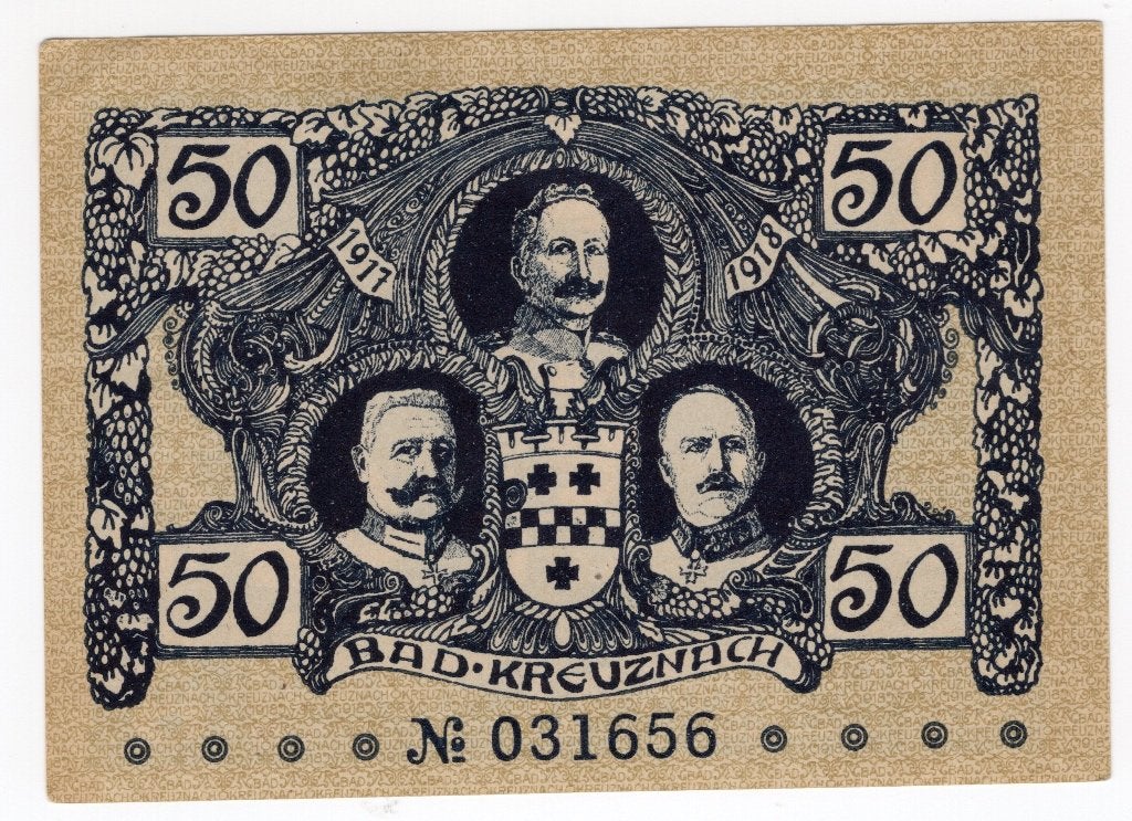 Duitsland noodgeld 50 Pfennig Kreuznach 1918, Verzenden, Duitsland
