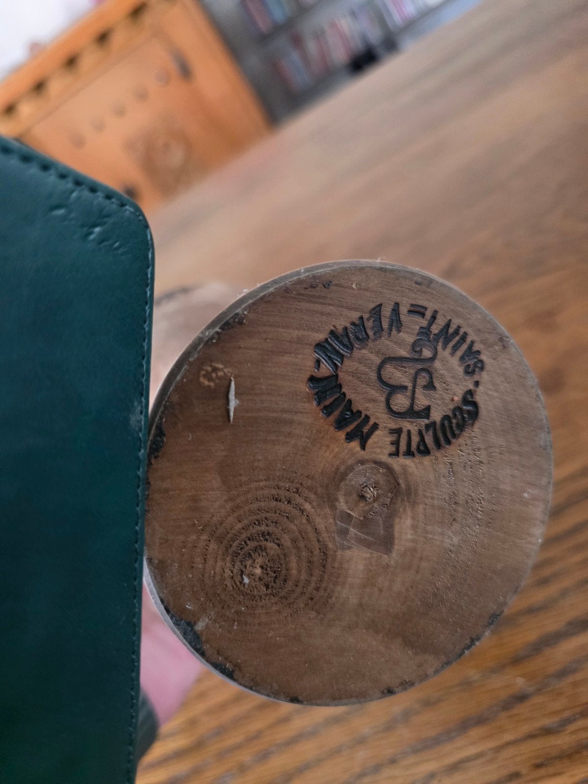 Unieke handgesneden houten vaas - Saint-Véran, Ophalen of Verzenden