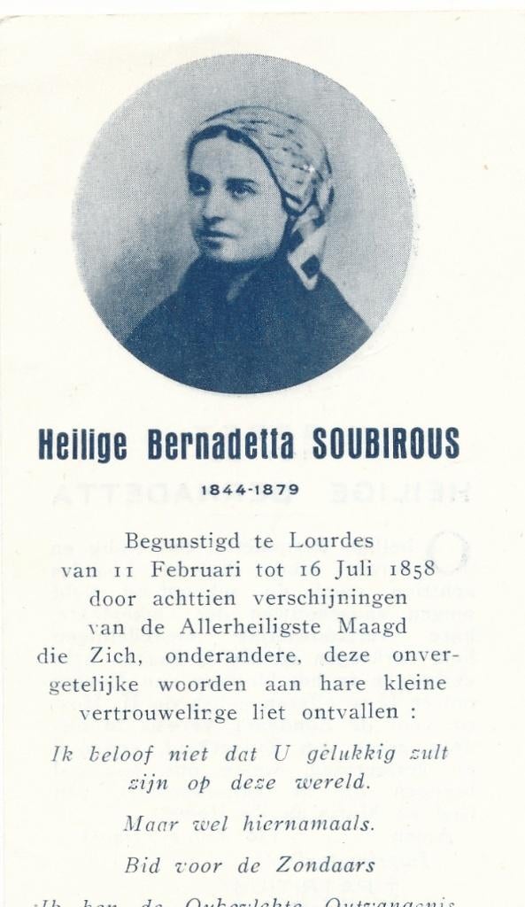 15 Devotie prentjes van de H. Bernadette, Ophalen of Verzenden, Zo goed als nieuw, Kaart of Prent, Christendom | Katholiek