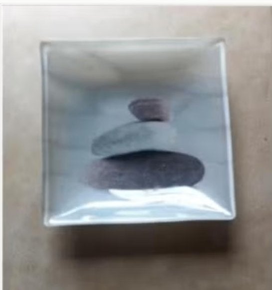 Design schaaltje glas met schelpen 20x20 cm, Ophalen of Verzenden