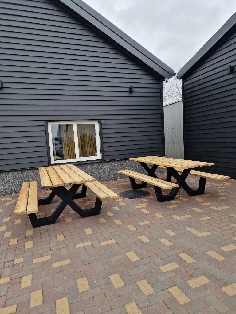 Nieuwe Tuin Picknick Tafels 2.40Lx1.50B, Ophalen, Nieuw, Rechthoekig, Hout