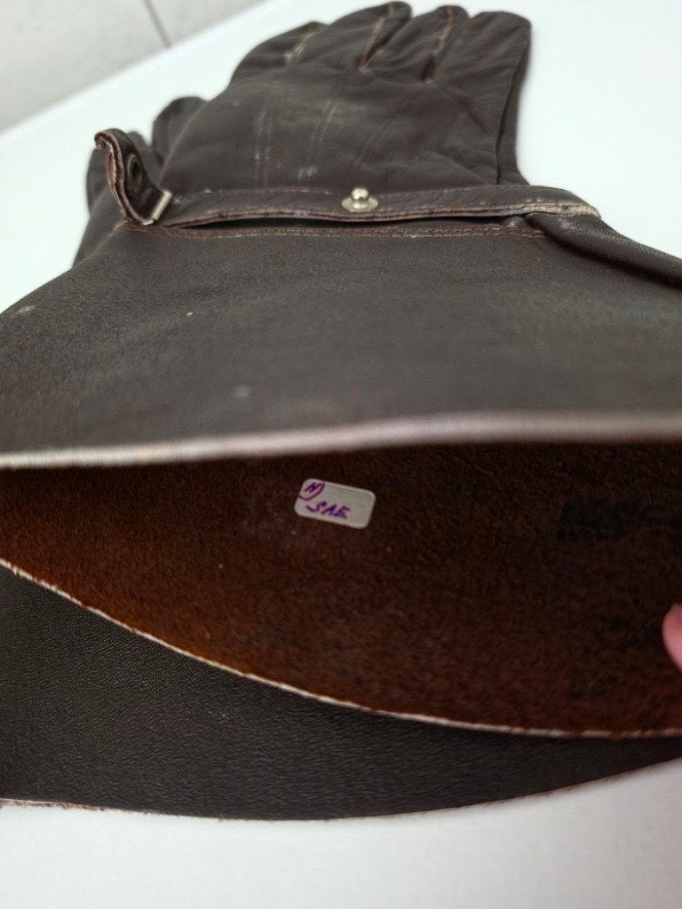 Leren handschoenen, vintage, Solex, Fietsen en Brommers, Ophalen of Verzenden, Gebruikt