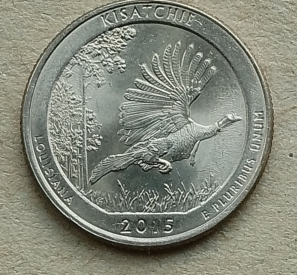 USA, 1/4 dollar 2015 P Kisatchie., Ophalen of Verzenden, Noord-Amerika, Losse munt