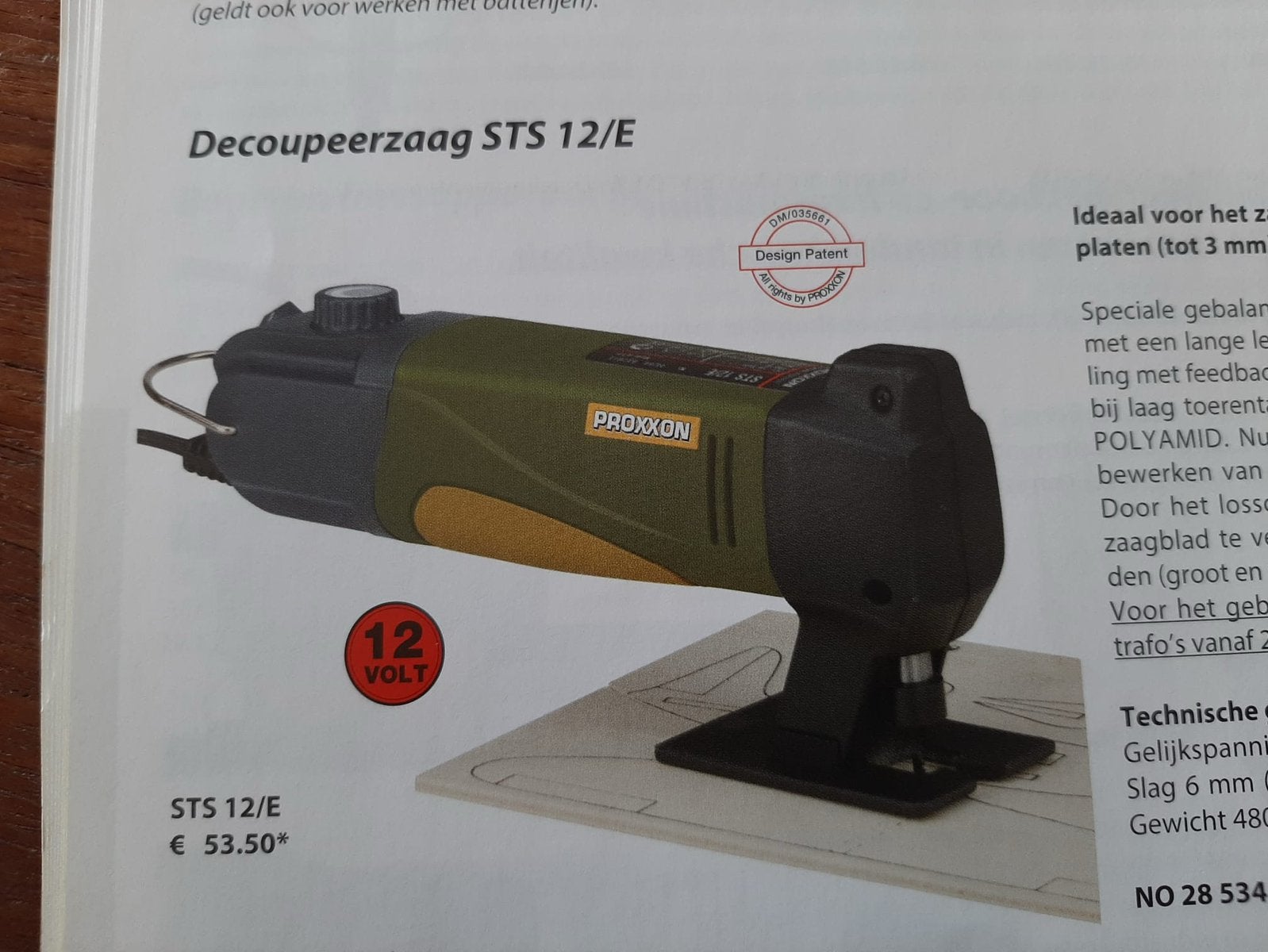 Proxxon Decoupeerzaag STS 12/E, Ophalen, Gebruikt