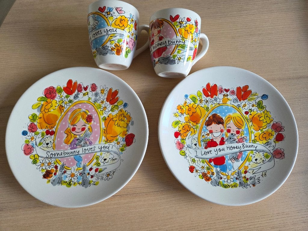 Blond Amsterdam Valentijn, Huis en Inrichting, Keuken | Servies, Ophalen, Zo goed als nieuw, Kop(pen) en/of Schotel(s), Aardewerk