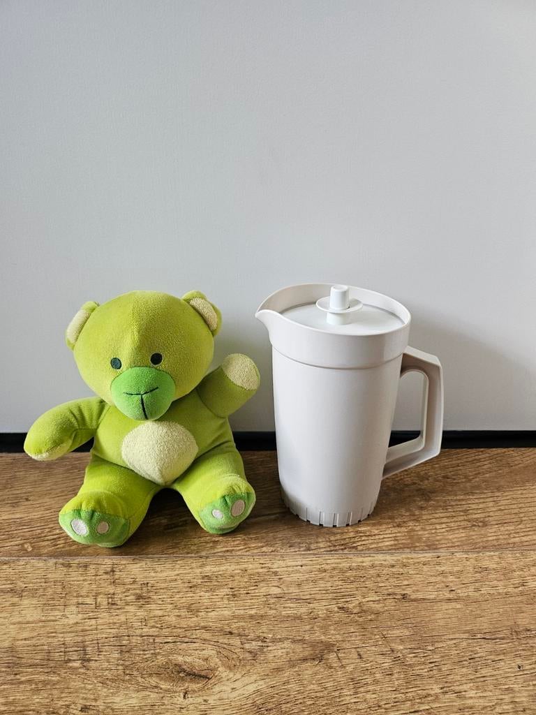 Tupperware sapkan creme/wit - 1 liter, Ophalen of Verzenden, Gebruikt, Wit, Beker of Kan