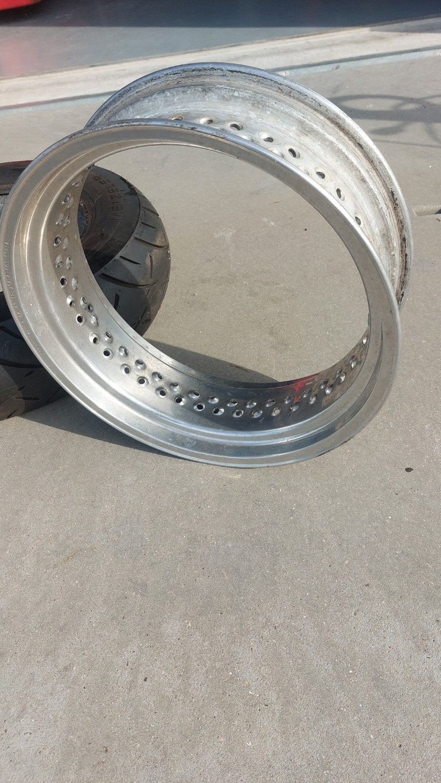 Metzeler motorband 140/90B15 met velg, Ophalen of Verzenden, Gebruikt