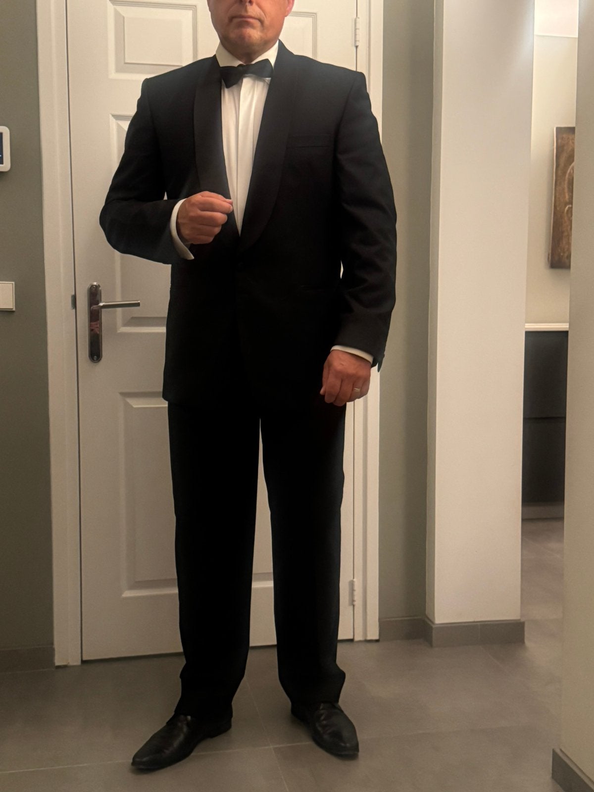 Complete smoking - als nieuw, Kleding | Heren, Ophalen of Verzenden, Zo goed als nieuw, Maat 56/58 (XL), Zwart