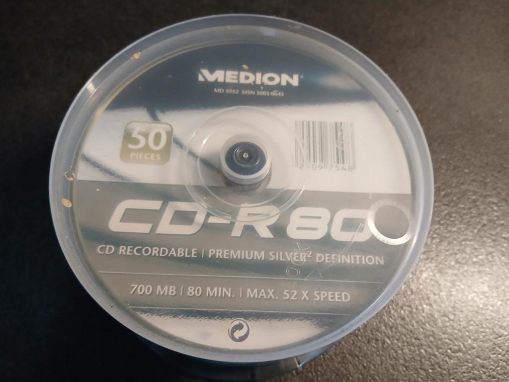 Medion CD-R 800 MB / 80 min. - 50 stuks op spindel, Op spindel, Cd, Ophalen of Verzenden, Medion