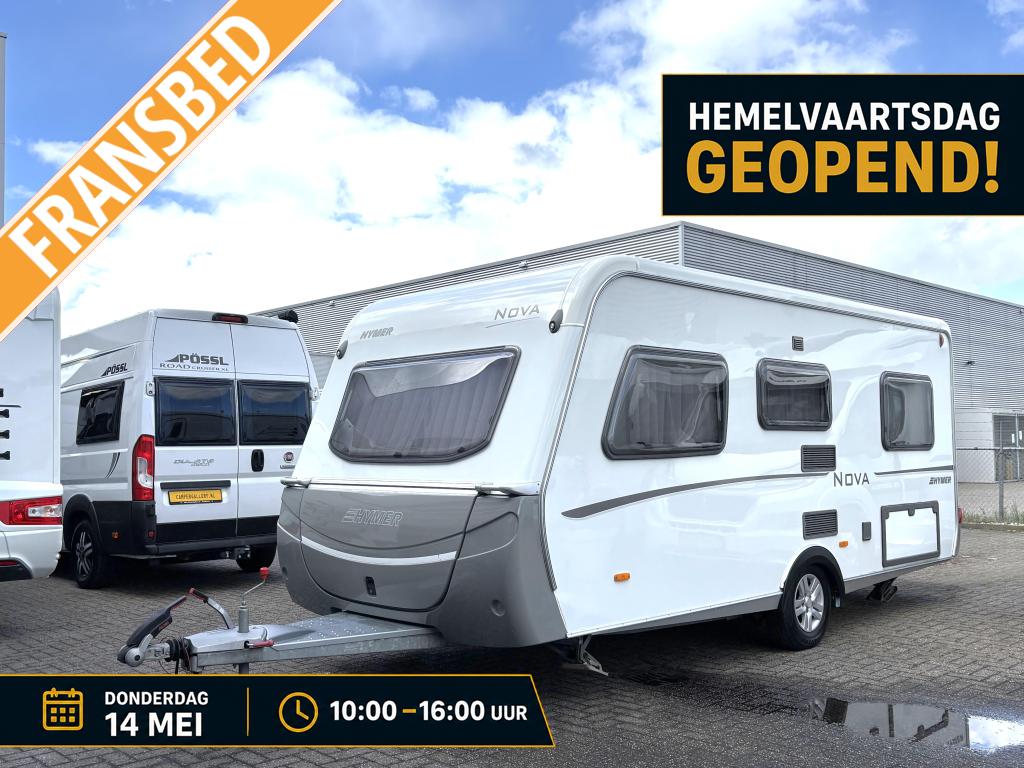 Eriba Hymer Nova 465 FRANSBED MOVER VOORTENT !, Caravans en Kamperen, Rondzit, Tot en met 2, Bedrijf, Schokbreker
