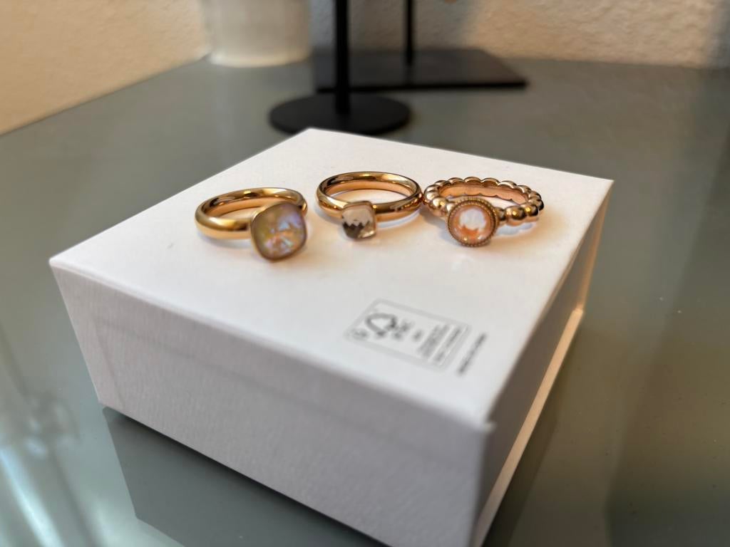 Qudo Ringen maat 56 en 58, Sieraden, Tassen en Uiterlijk, Ringen, Ophalen, Zo goed als nieuw, Zilver, Dame