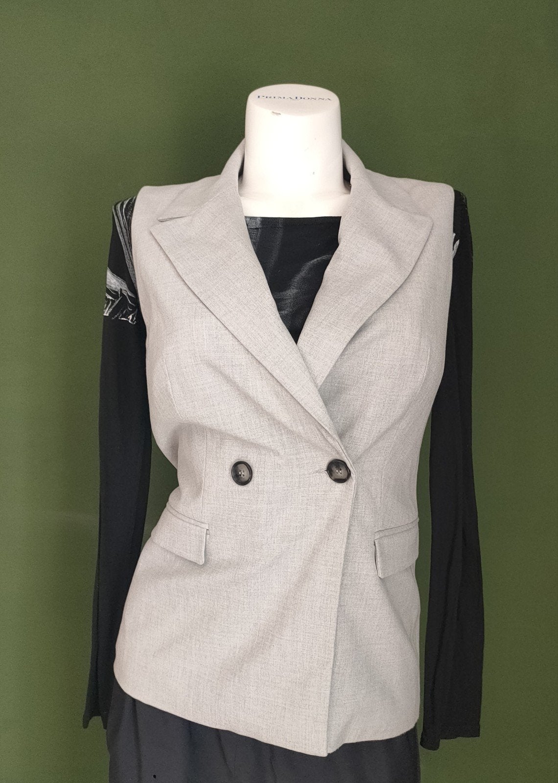 ZARA Grijze Mouwloze Blazer - Maat XS, ZARA, Ophalen of Verzenden, Zo goed als nieuw, Maat 34 (XS) of kleiner