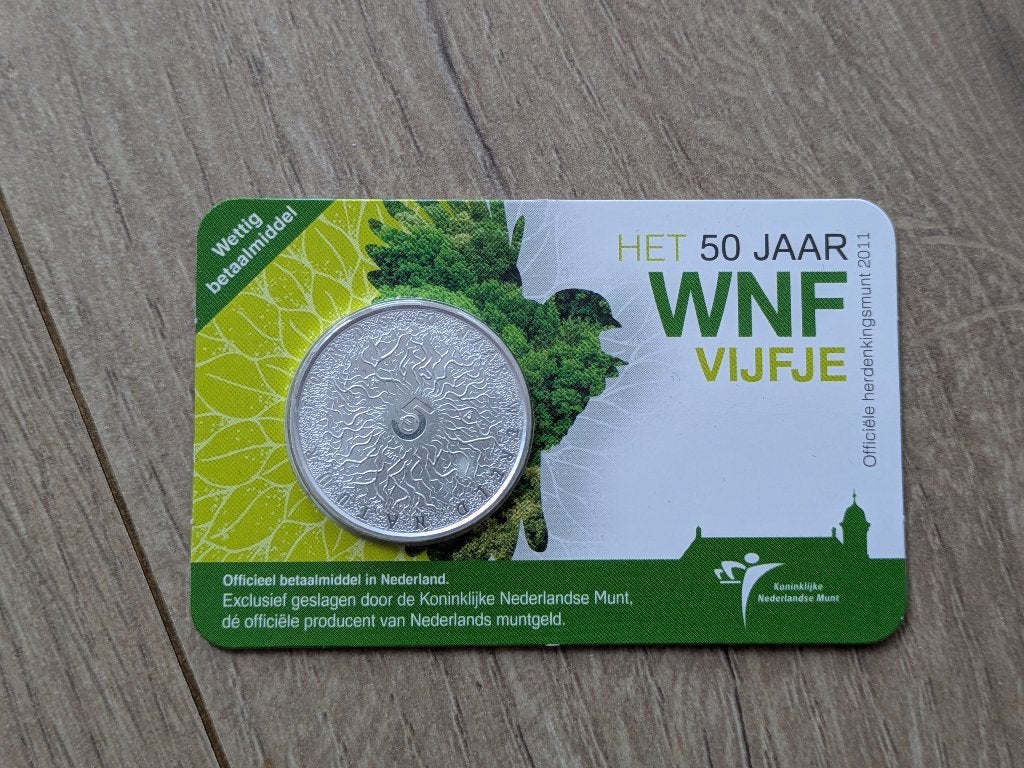 Het 50 jaar WNF Vijfje, Ophalen, Koningin Beatrix, Zilver, Euro's