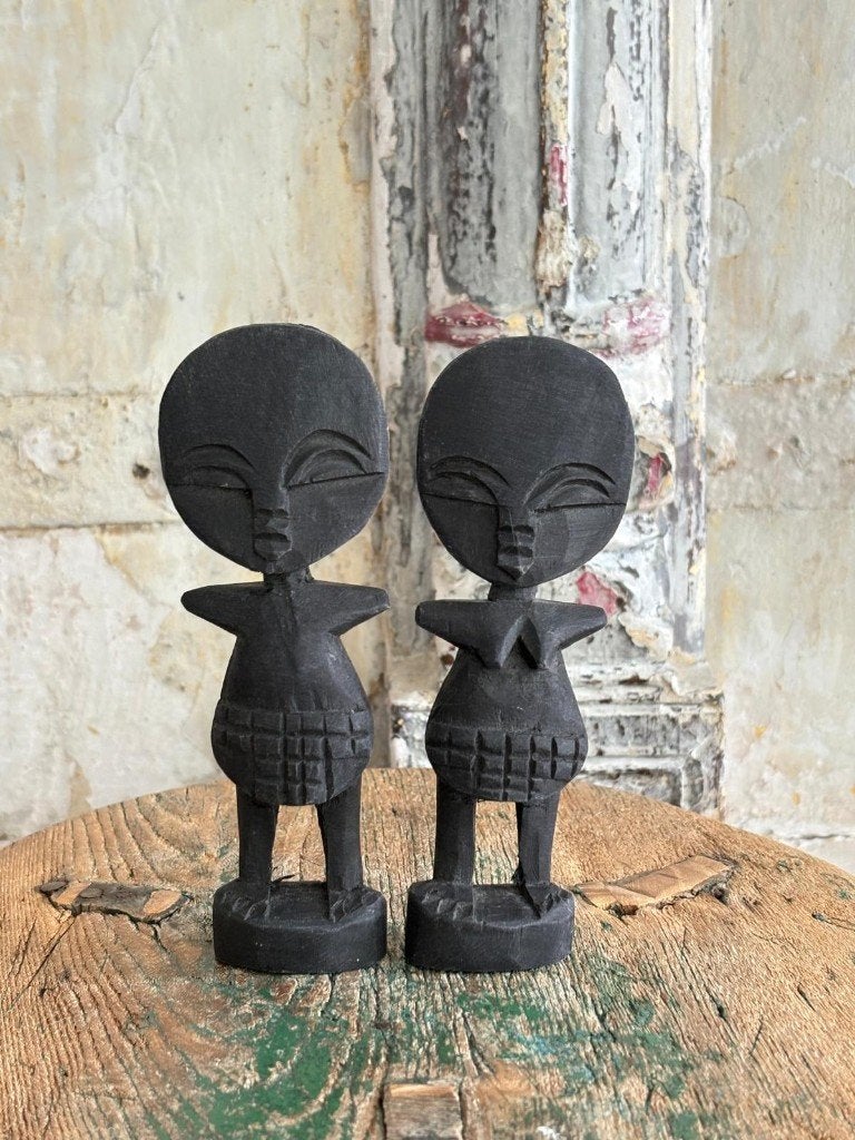 Akua’ba Ashanti dolls - vruchtbaarheid poppetjes van hout, Antiek en Kunst, Ophalen of Verzenden