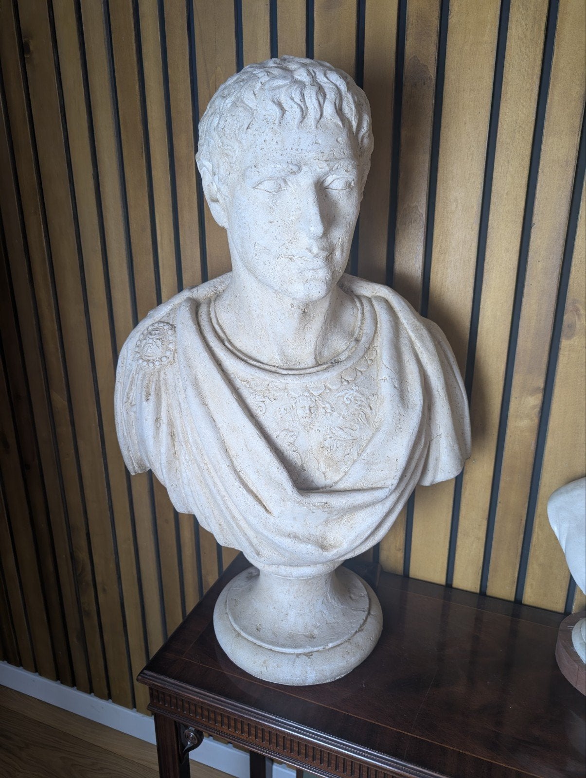Groot gipsen borstbeeld/buste Julius Caesar - 86 cm hoog, Ophalen of Verzenden