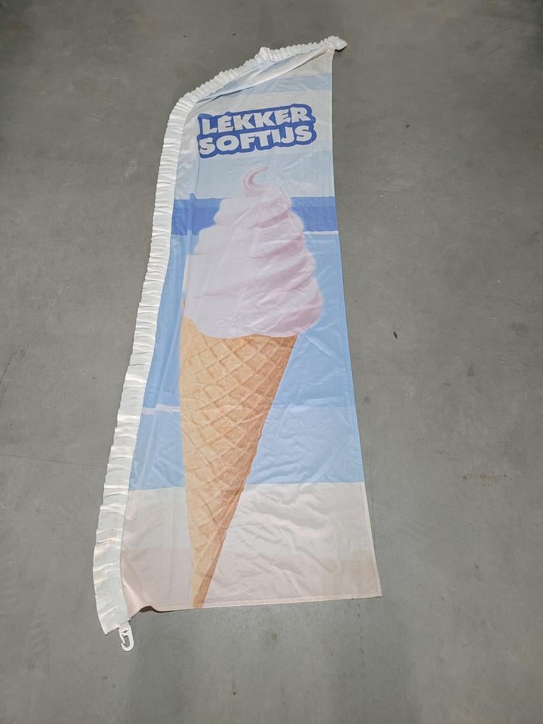 Lekker Softijs beach flag, Ophalen of Verzenden