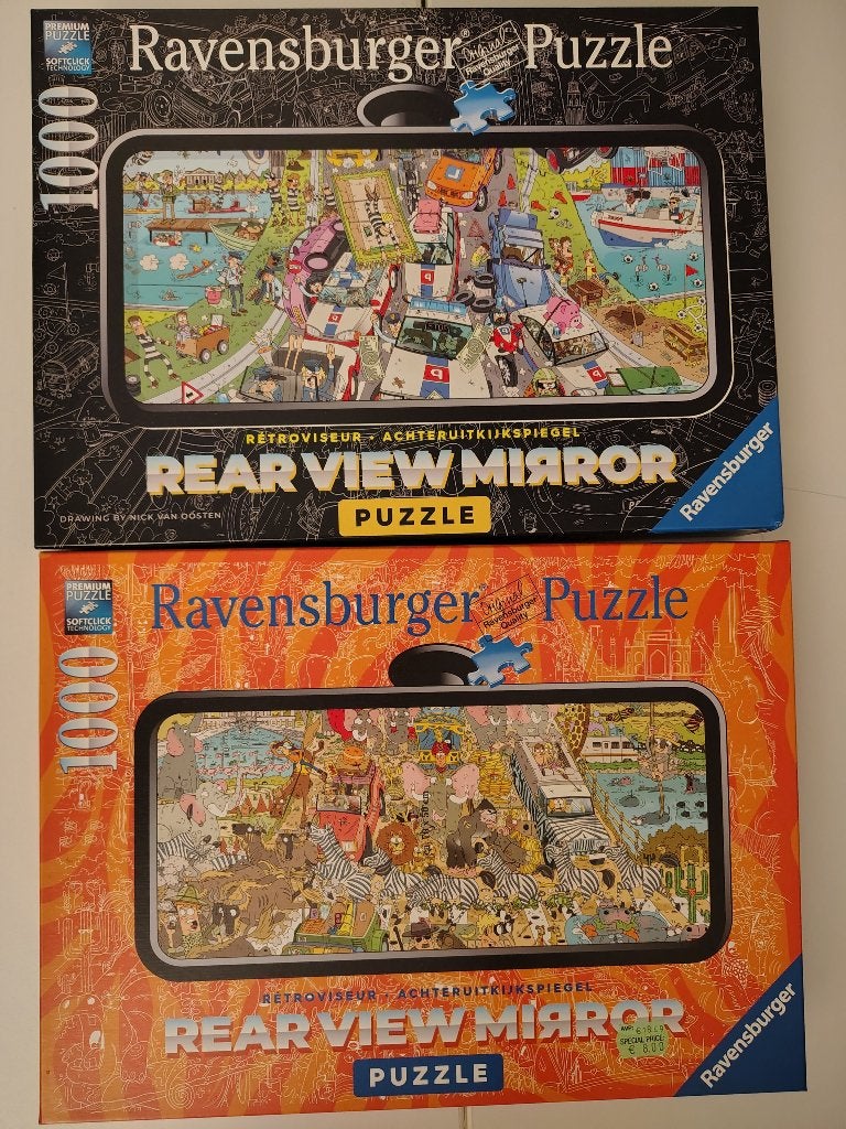 Spiegelpuzzel  Ravensburger, 2 stuks voor 10.-, Ophalen, 500 t/m 1500 stukjes, Zo goed als nieuw