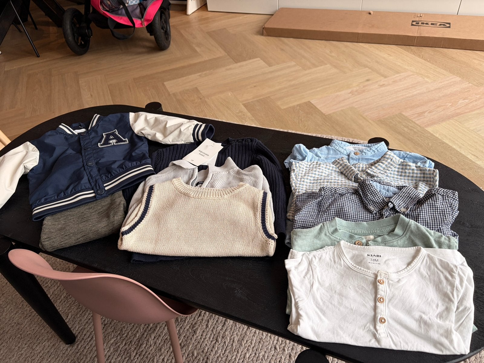 10-delig kledingpakket jongens: truien, shirts, jas, broek, Ophalen of Verzenden, Gebruikt, Overige maten