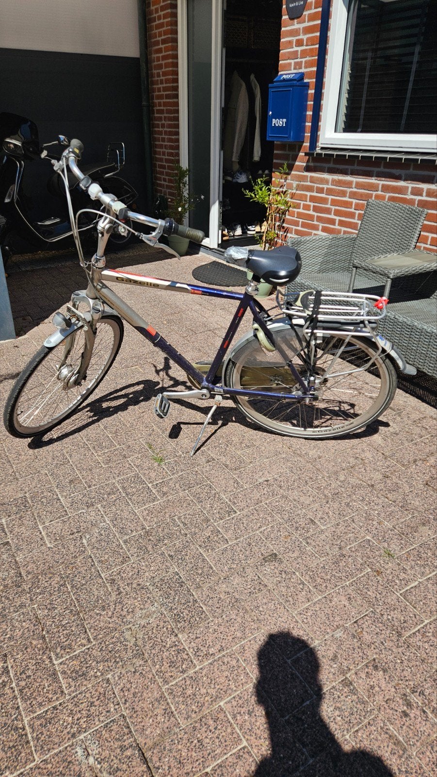 Gazelle Chamonix herenfiets - Frame H57, Ophalen, Gebruikt, Velgrem, Versnellingen