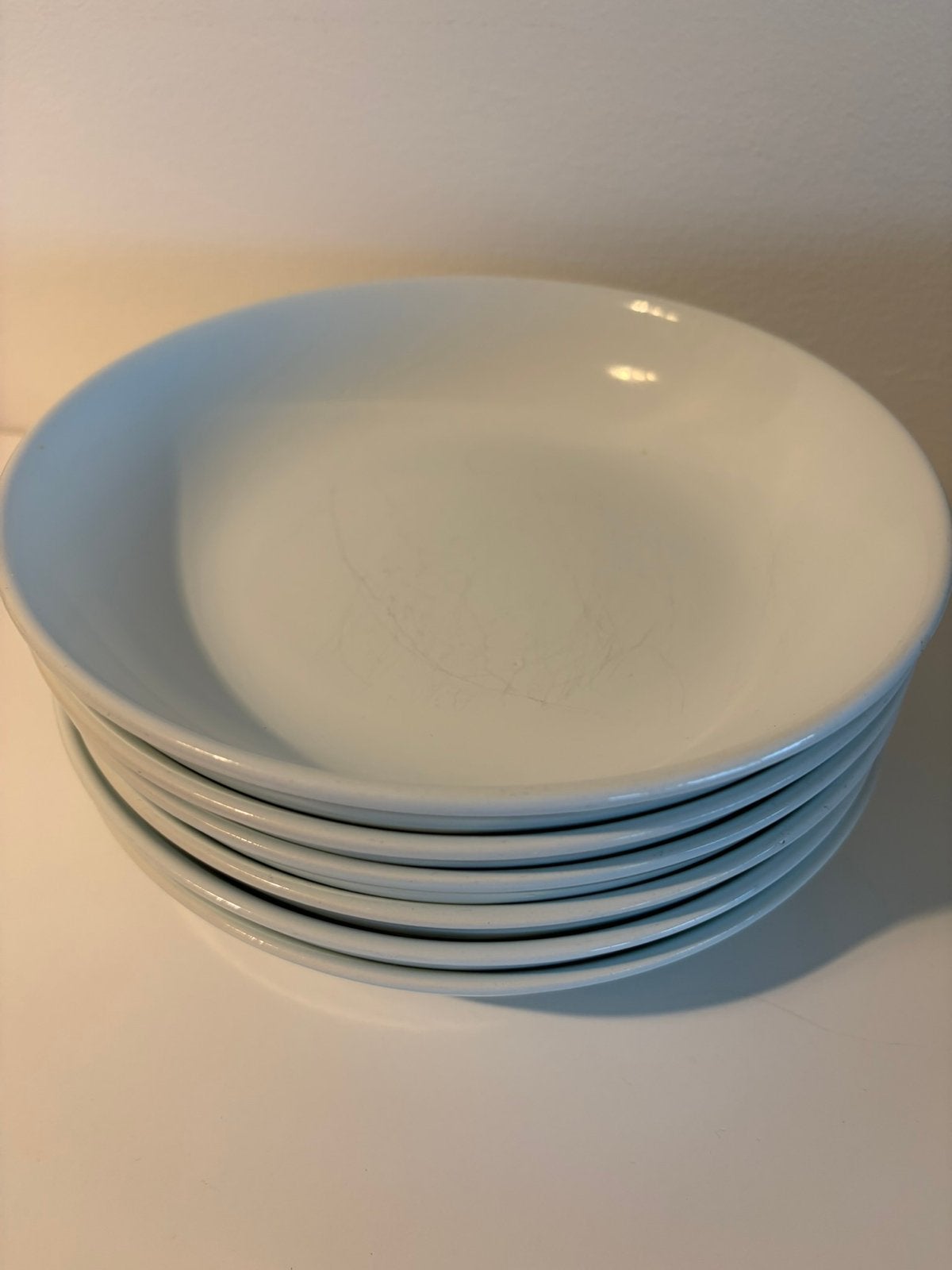 18 Goedewaagen Gouda vintage jaren 50 licht mintkleur borden, Antiek en Kunst, Ophalen