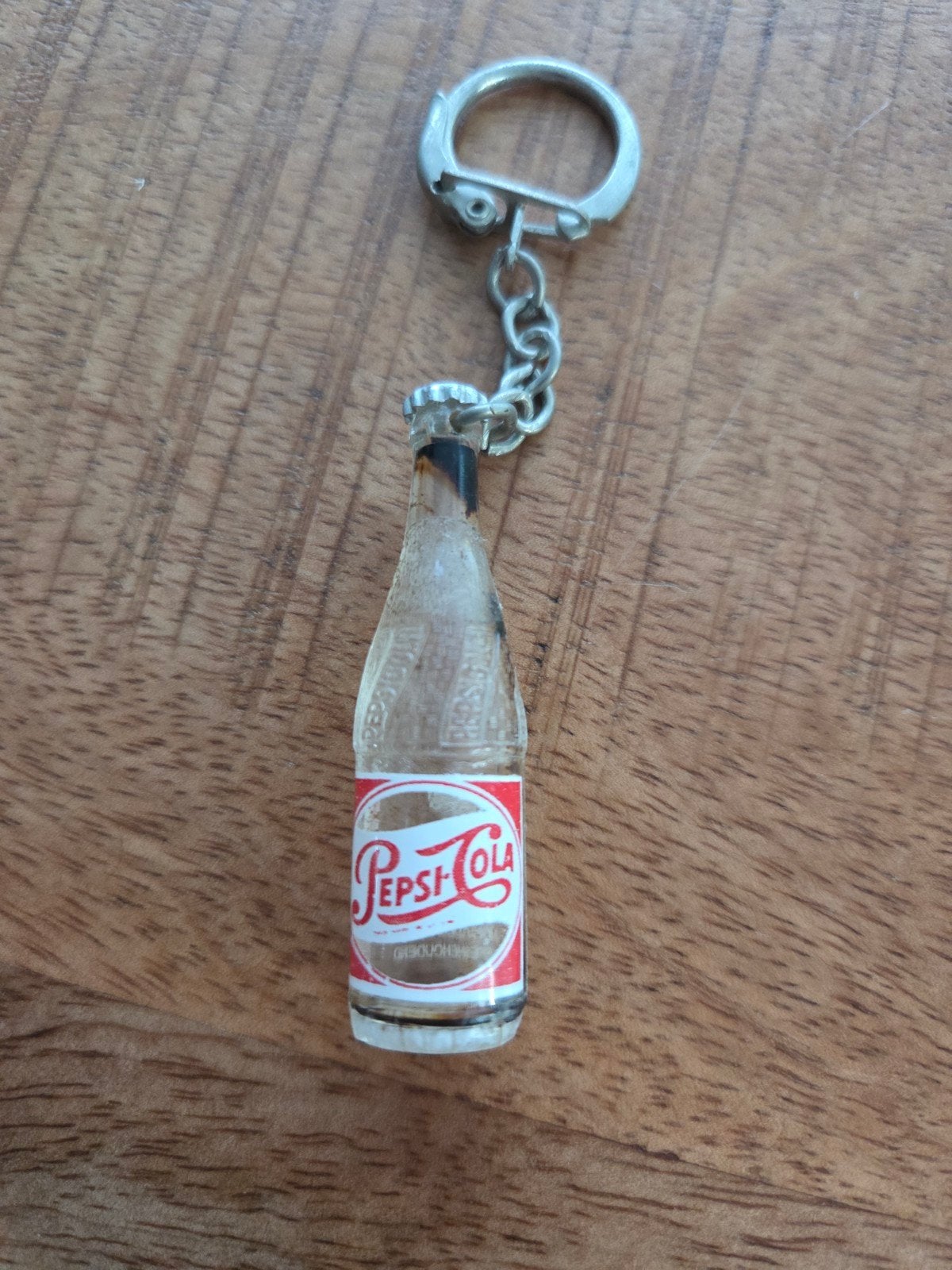 Vintage Pepsi Cola sleutelhanger - Miniatuur flesje, Ophalen of Verzenden, Gebruikt, Merk
