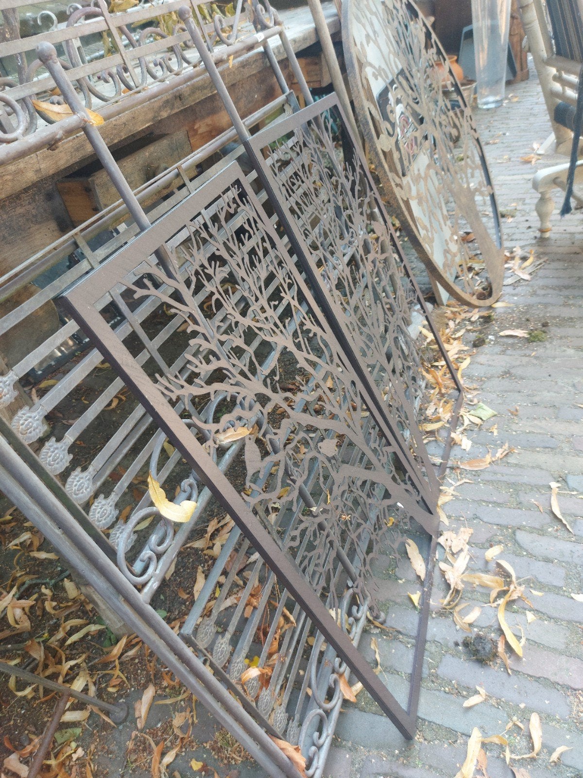 antiek brocante vintage decoratie verzamelen, Tuin en Terras, Ophalen of Verzenden, Gebruikt, IJzer, Sierhekwerk