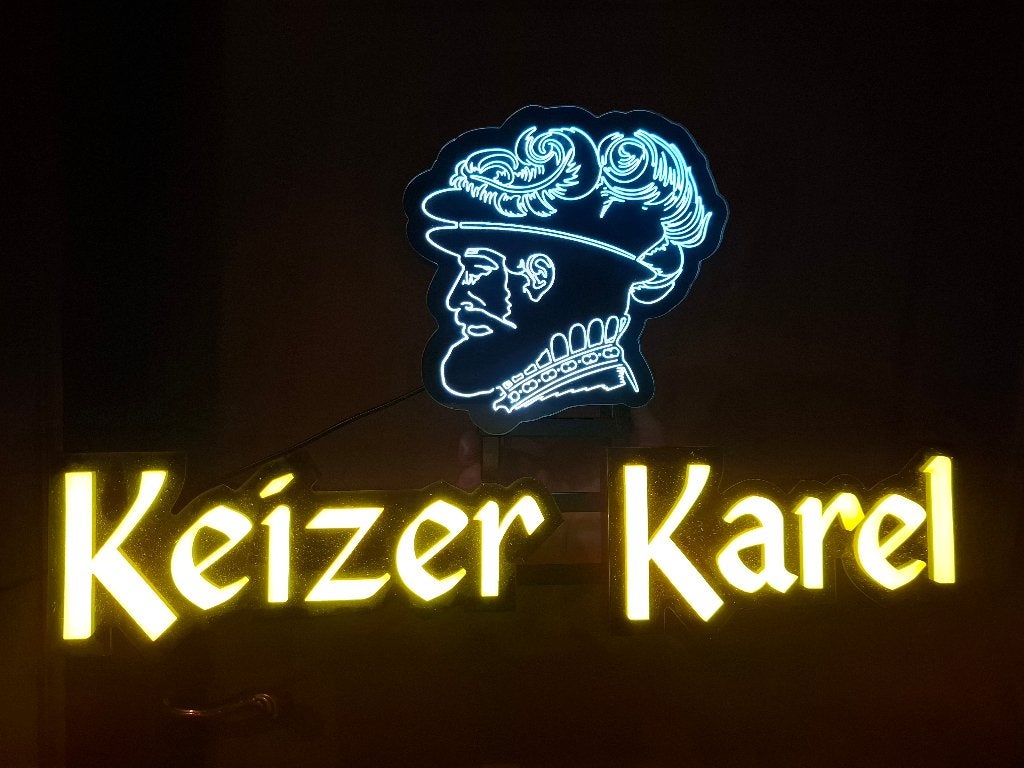 Lichtreclame Keizer Karel bier, Verzamelen, Merken en Reclamevoorwerpen, Nieuw, Lichtbak of (neon) lamp, Ophalen of Verzenden