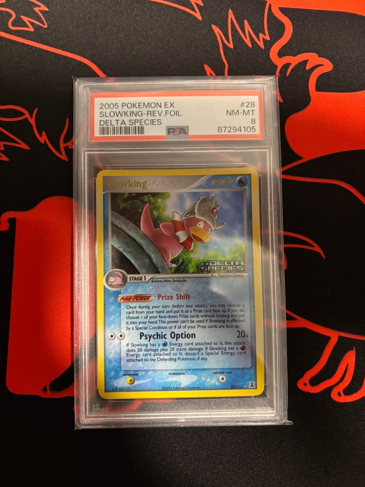 Pokemon Slowking PSA8 Ex Delta Species, Ophalen of Verzenden, Zo goed als nieuw
