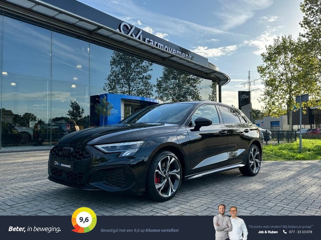 Audi A3 Sportback 45 TFSI e S Competition 245 PK 2X S-Line I, Auto's, Automaat, Gebruikt, 4 cilinders, Leder en Stof