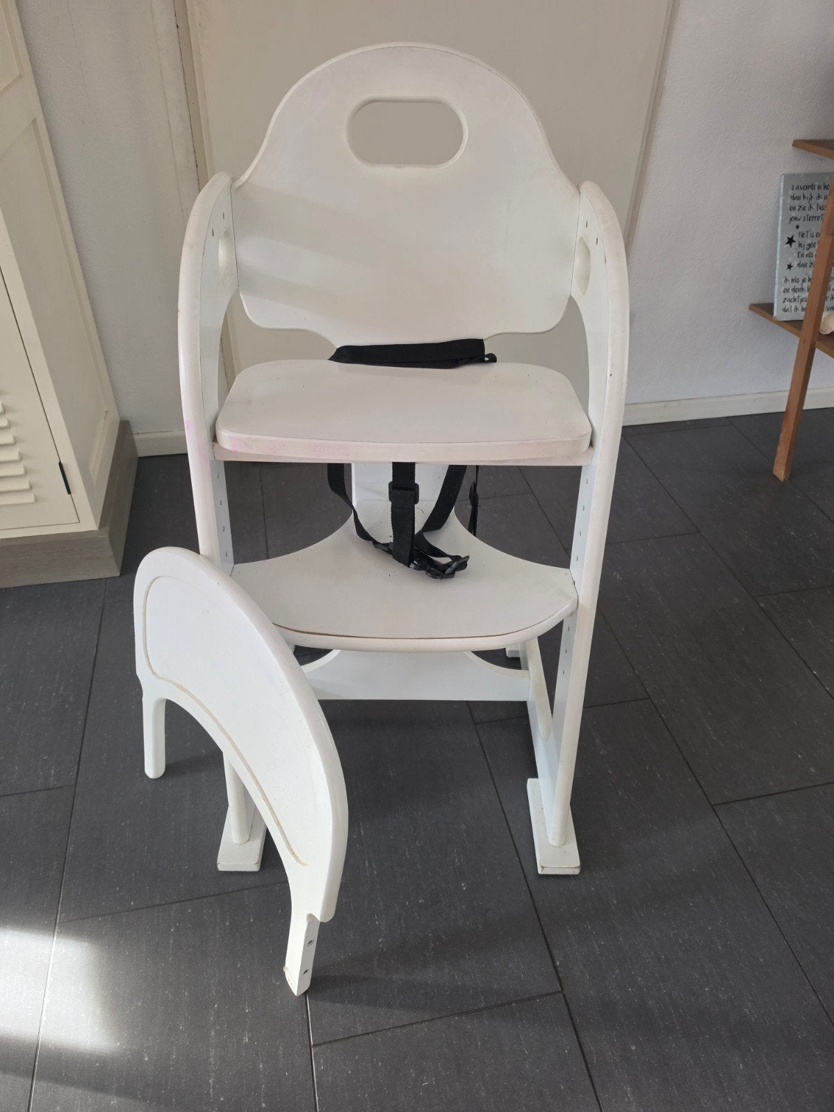 Witte Triptrapstoel - Meegroeistoel, Kinderen en Baby's, Ophalen, Gebruikt, Meegroeistoel, Aanschuifbaar