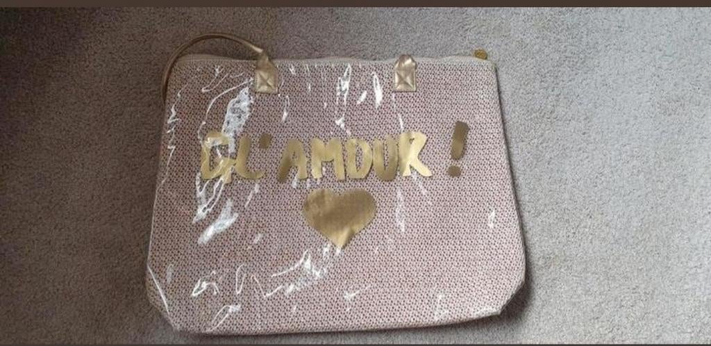 Little Diva schoudertas strandtas roze/goud, Ophalen of Verzenden, Gebruikt, Beige, Overige merken
