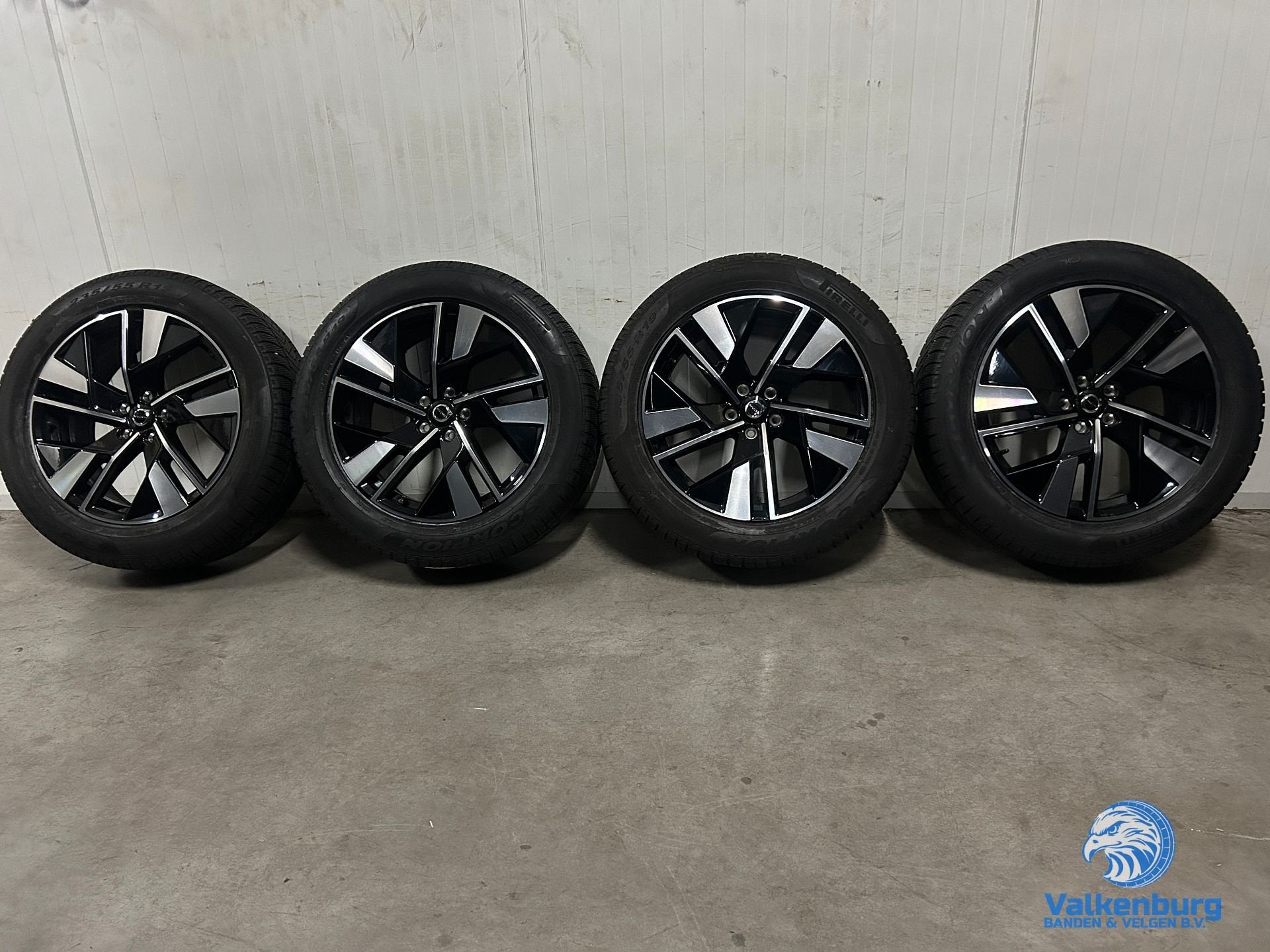7-8mm! Originele Volvo XC90 XC60 5-Double Spoke Glossy Black, Auto-onderdelen, 19 inch, Gebruikt, -, -