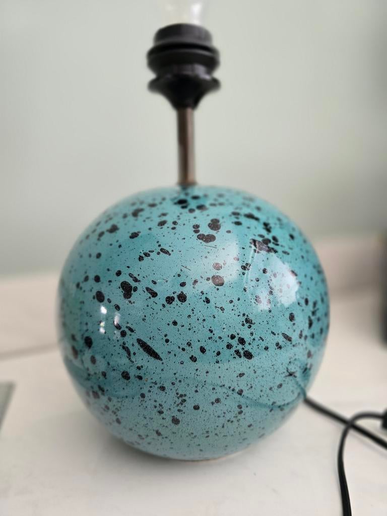 Tafellamp turquoise steen, Ophalen of Verzenden, Zo goed als nieuw