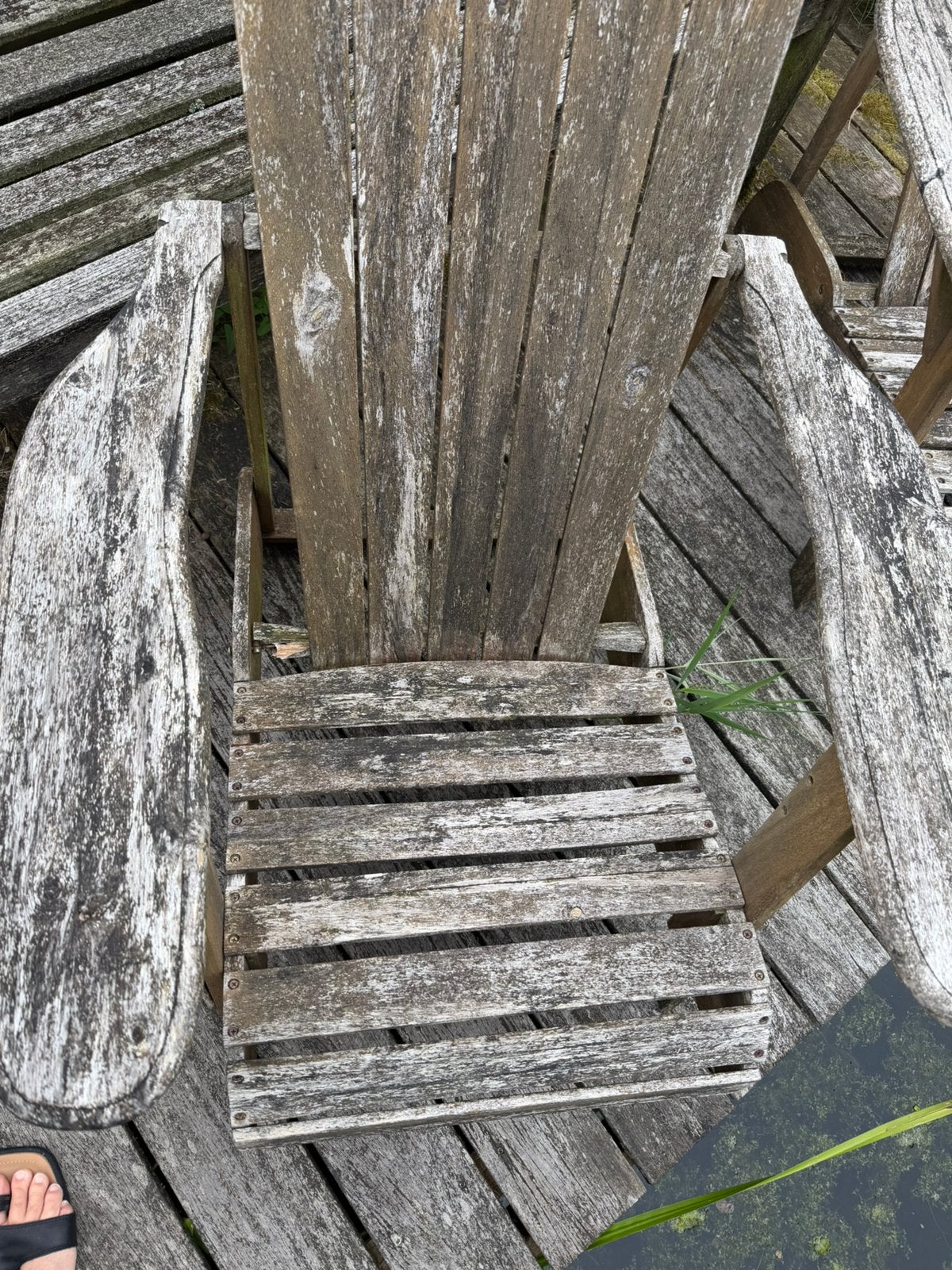 Gratis: af te halen 2 Adirondack stoelen, Tuin en Terras, Tuinbanken, Ophalen, Gebruikt, Hout