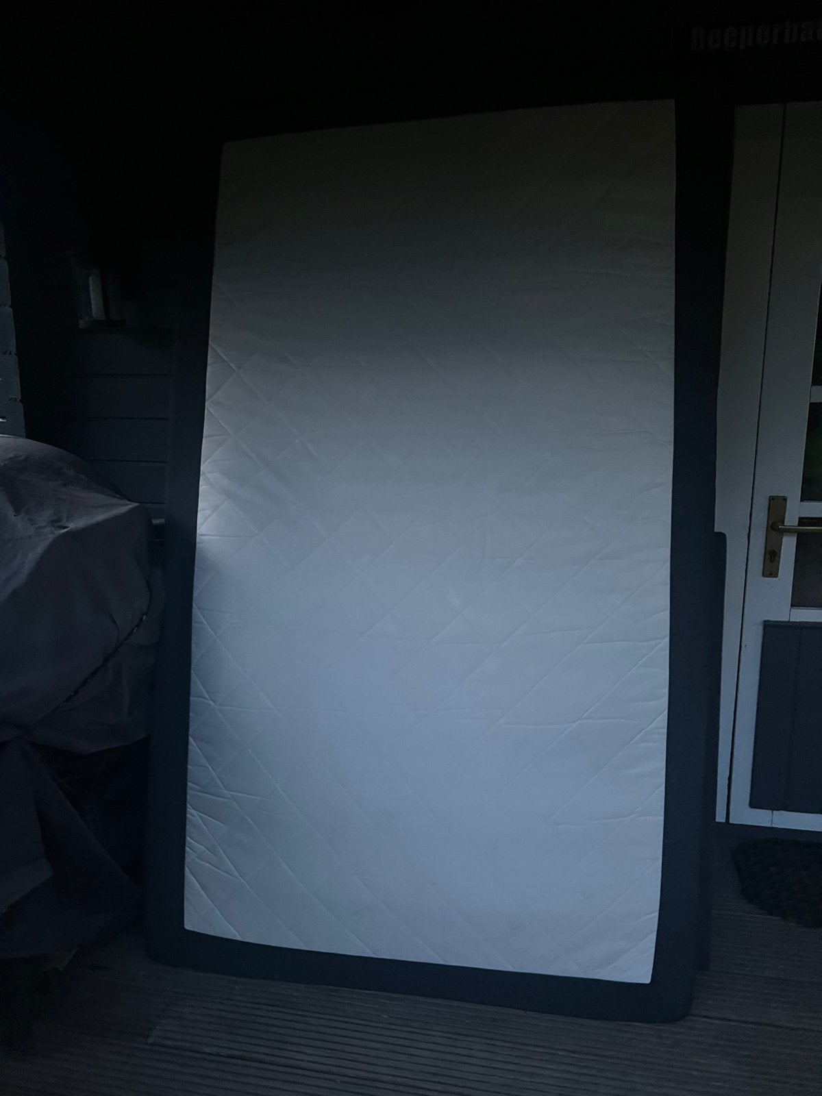 Gratis twijfelaar boxspring 120 breed, Huis en Inrichting, Ophalen, Gebruikt, Bruin, Twijfelaar